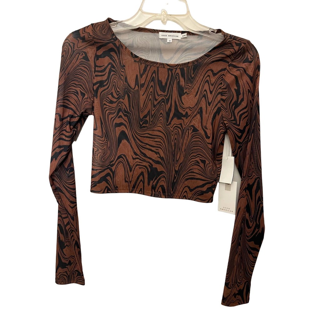Nwt Good American mesh crop top size 0